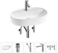 Накладная раковина для ванной комнаты Wellsee Chic Riviera в наборе 5 в 1 20214859R
