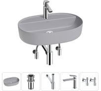 Накладная раковина для ванной комнаты Wellsee Chic Riviera в наборе 5 в 1 20214906R