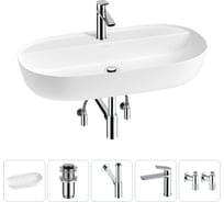 Накладная раковина для ванной комнаты Wellsee Chic Riviera в наборе 5 в 1 20214939R