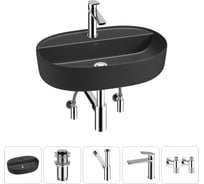 Накладная раковина для ванной комнаты Wellsee Chic Riviera в наборе 5 в 1 20214888R