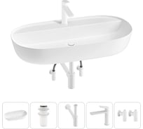 Накладная раковина для ванной комнаты Wellsee Chic Riviera в наборе 5 в 1 20214926R