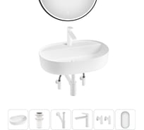 Накладная раковина для ванной комнаты Wellsee Chic Riviera в наборе 6 в 1 20217718R