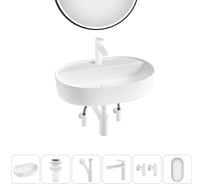 Накладная раковина для ванной комнаты Wellsee Chic Riviera в наборе 6 в 1 20217726R