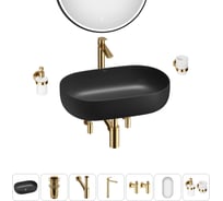 Накладная раковина для ванной комнаты Wellsee Chic Riviera в наборе 7 в 1 20217688R