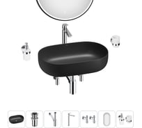 Накладная раковина для ванной комнаты Wellsee Chic Riviera в наборе 7 в 1 20217782R