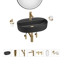 Накладная раковина для ванной комнаты Wellsee Chic Riviera в наборе 7 в 1 20217808R