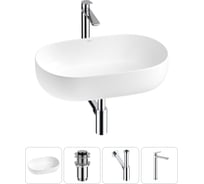 Накладная раковина для ванной комнаты Wellsee Chic Riviera в наборе 4 в 1 20214711R