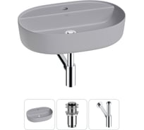 Накладная раковина для ванной комнаты Wellsee Chic Riviera в наборе 3 в 1 20214908R