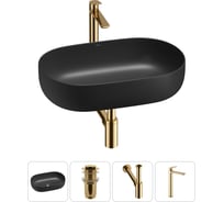 Накладная раковина для ванной комнаты Wellsee Chic Riviera в наборе 4 в 1 20214743R