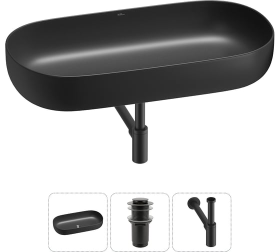 Накладная раковина для ванной комнаты Wellsee Chic Riviera в наборе 3 в 1 20214803R 1