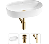 Накладная раковина для ванной комнаты Wellsee Chic Riviera в наборе 3 в 1 20214853R