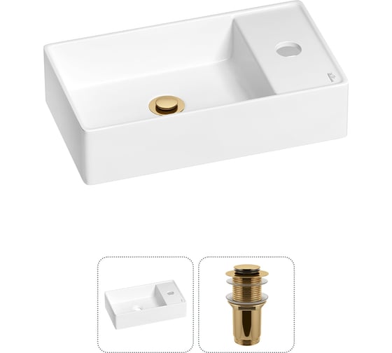 Мини-раковина для ванной комнаты или туалета Wellsee WC Area в наборе 2 в 1 20213612R 1