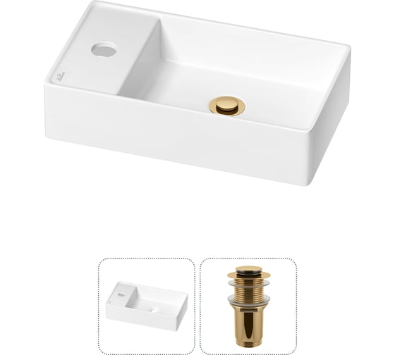 Мини-раковина для ванной комнаты или туалета Wellsee WC Area в наборе 2 в 1 20213796R