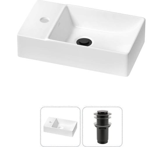 Мини-раковина для ванной комнаты или туалета Wellsee WC Area в наборе 2 в 1 20215558R 1