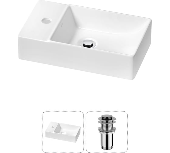 Мини-раковина для ванной комнаты или туалета Wellsee WC Area в наборе 2 в 1 20215557R 1