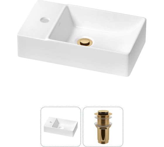 Мини-раковина для ванной комнаты или туалета Wellsee WC Area в наборе 2 в 1 20215559R 1