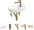 Мини-раковина для ванной комнаты или туалета Wellsee WC Area в наборе 5 в 1 20212107R 1