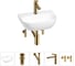 Мини-раковина для ванной комнаты или туалета Wellsee WC Area в наборе 5 в 1 20212199R 1
