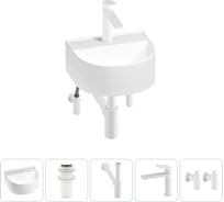 Мини-раковина для ванной комнаты или туалета Wellsee WC Area в наборе 5 в 1 20212124R