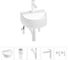 Мини-раковина для ванной комнаты или туалета Wellsee WC Area в наборе 5 в 1 20212124R 1