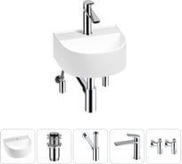 Мини-раковина для ванной комнаты или туалета Wellsee WC Area в наборе 5 в 1 20212121R