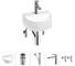 Мини-раковина для ванной комнаты или туалета Wellsee WC Area в наборе 5 в 1 20212121R 1