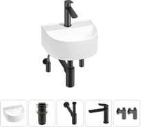 Мини-раковина для ванной комнаты или туалета Wellsee WC Area в наборе 5 в 1 20212122R