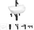 Мини-раковина для ванной комнаты или туалета Wellsee WC Area в наборе 5 в 1 20212198R 1