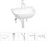 Мини-раковина для ванной комнаты или туалета Wellsee WC Area в наборе 5 в 1 20212200R 1