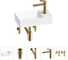 Мини-раковина для ванной комнаты или туалета Wellsee WC Area в наборе 5 в 1 20213624R 1