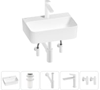 Мини-раковина для ванной комнаты или туалета Wellsee WC Area в наборе 5 в 1 20213609R