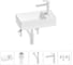 Мини-раковина для ванной комнаты или туалета Wellsee WC Area в наборе 5 в 1 20213641R 1