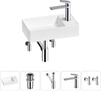 Мини-раковина для ванной комнаты или туалета Wellsee WC Area в наборе 5 в 1 20213638R