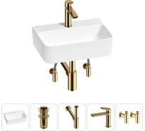 Мини-раковина для ванной комнаты или туалета Wellsee WC Area в наборе 5 в 1 20213608R