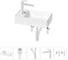 Мини-раковина для ванной комнаты или туалета Wellsee WC Area в наборе 5 в 1 20213809R 1