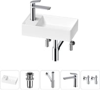 Мини-раковина для ванной комнаты или туалета Wellsee WC Area в наборе 5 в 1 20213806R