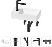 Мини-раковина для ванной комнаты или туалета Wellsee WC Area в наборе 5 в 1 20213823R