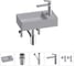 Мини-раковина для ванной комнаты или туалета Wellsee WC Area в наборе 5 в 1 20213753R 1