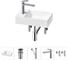 Мини-раковина для ванной комнаты или туалета Wellsee WC Area в наборе 5 в 1 20215569R 1