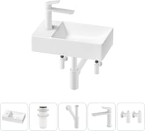 Мини-раковина для ванной комнаты или туалета Wellsee WC Area в наборе 5 в 1 20215572R