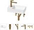 Мини-раковина для ванной комнаты или туалета Wellsee WC Area в наборе 5 в 1 20213824R 1