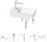 Мини-раковина для ванной комнаты или туалета Wellsee WC Area в наборе 5 в 1 20213825R 1