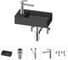 Мини-раковина для ванной комнаты или туалета Wellsee WC Area в наборе 5 в 1 20213835R 1