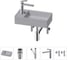 Мини-раковина для ванной комнаты или туалета Wellsee WC Area в наборе 5 в 1 20213841R 1