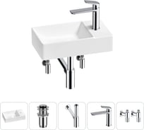 Мини-раковина для ванной комнаты или туалета Wellsee WC Area в наборе 5 в 1 20215585R