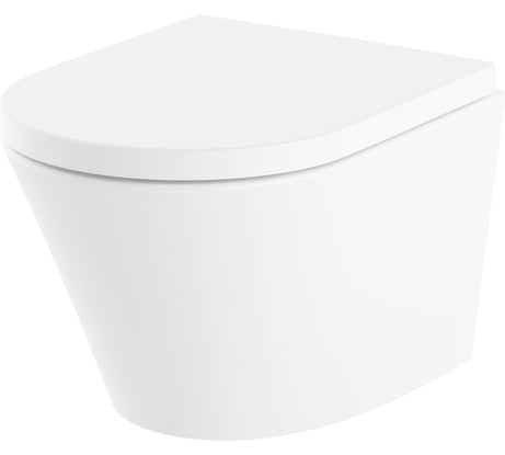 Безободковый подвесной унитаз Lavinia Boho Biore в наборе 2 в 1 330402CR