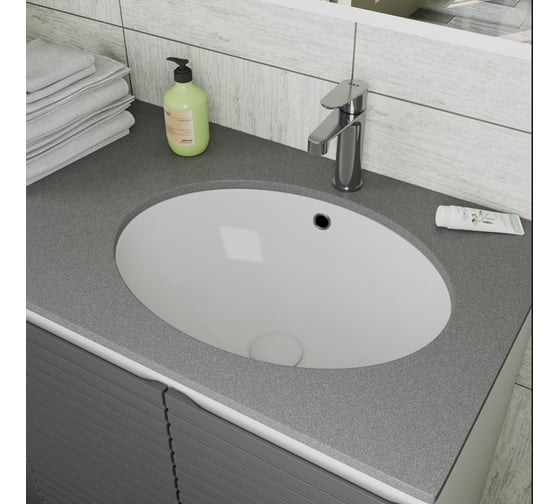 Раковина под столешницу D&K DK Venice, белая DT1021716