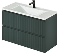 Тумба c раковиной в ванную ИТАНА Kate 100 987х438х640 подвесная Велютто Авокадо 4657836466911
