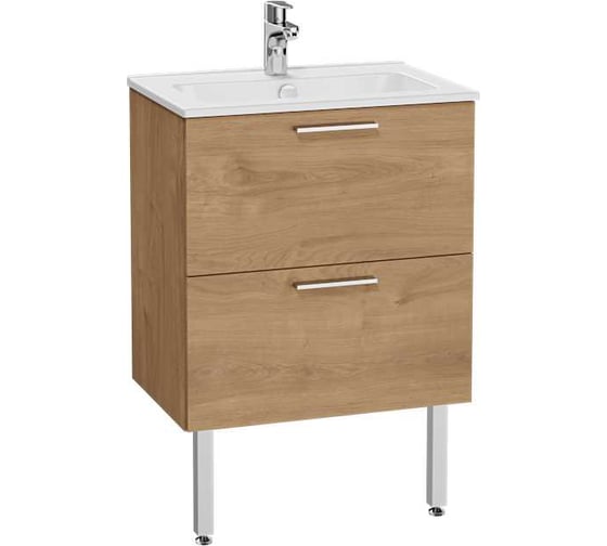 Тумба VitrA MiA с 2 ящиками + раковина, 60 см, золотой дуб 67270