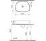 Чаша VitrA Outline tv, 63 cм, матовый тауп 7993B066-0016 7